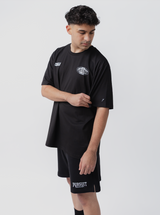 Athletic Track Tee in Court Black
