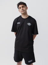 Athletic Track Tee in Court Black