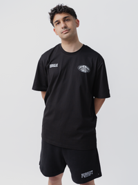 Athletic Track Tee in Court Black