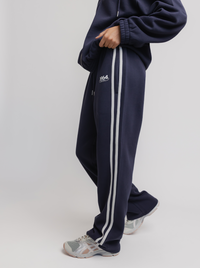 Retro Wide Leg Trackpant in Midnight
