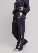 Retro Wide Leg Trackpant in Midnight