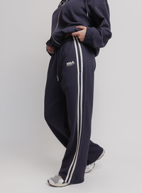 Retro Wide Leg Trackpant in Midnight