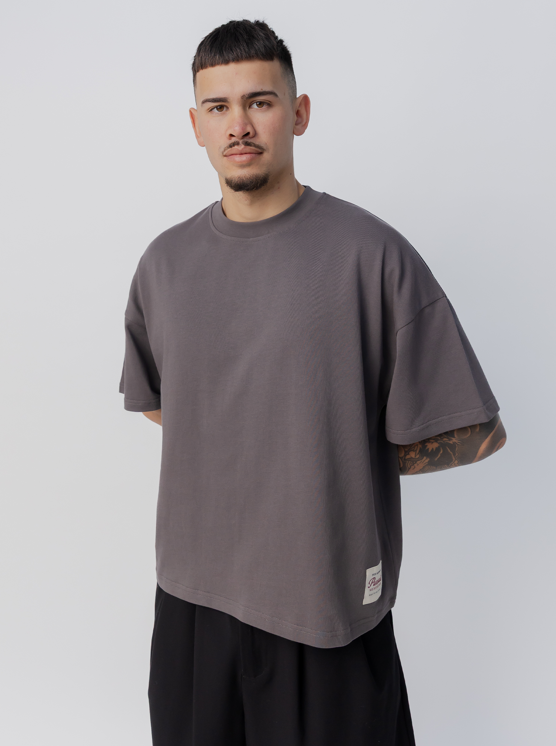 Heavyweight Boxy Tee in Concrete