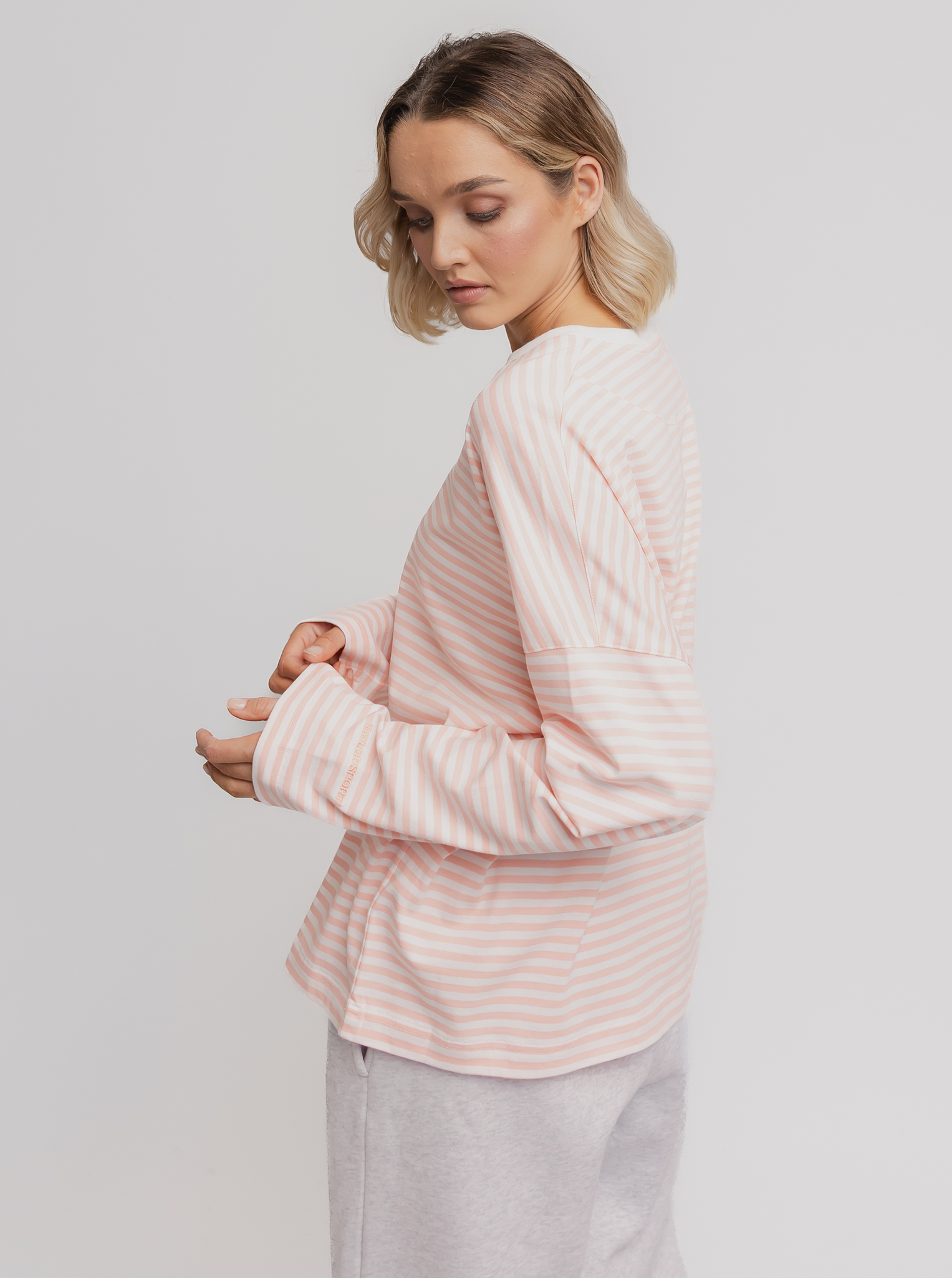 Essential Long Sleeve in Pink Stripe