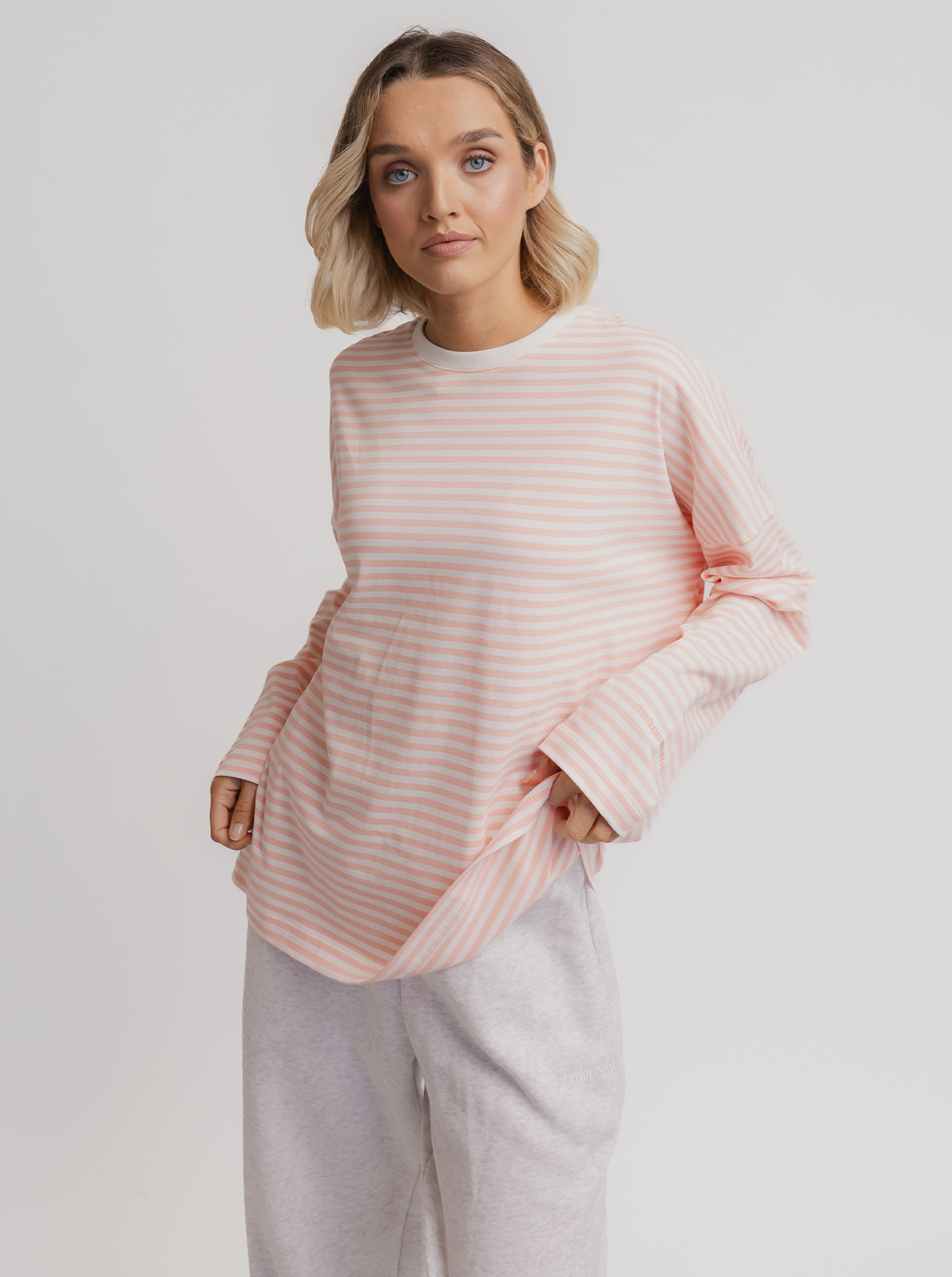 Essential Long Sleeve in Pink Stripe