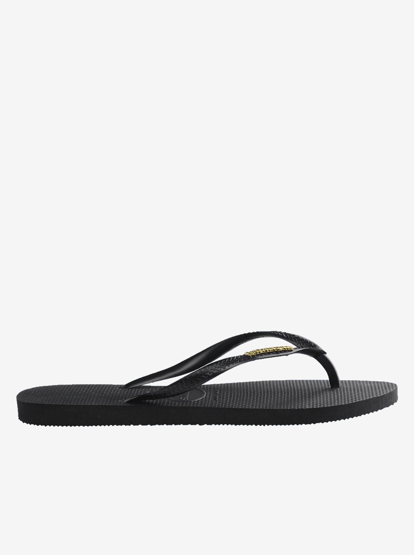 Slim Metallic Logo Flip Flops Womens