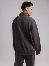 Quarter Zip in Washed Black