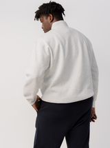 Quarter Zip In Grey Marle