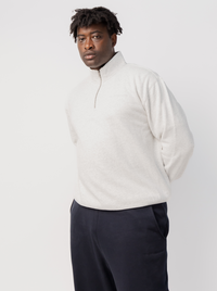 Quarter Zip In Grey Marle