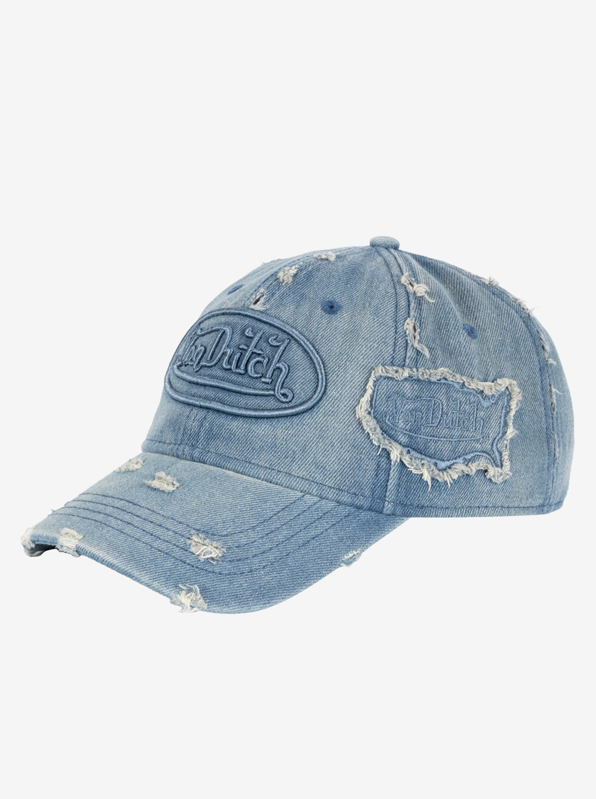 Distressed Denim Dad Cap