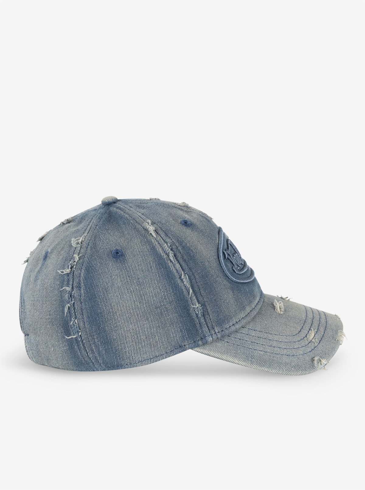 Distressed Denim Dad Cap