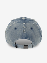 Distressed Denim Dad Cap