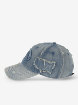 Distressed Denim Dad Cap