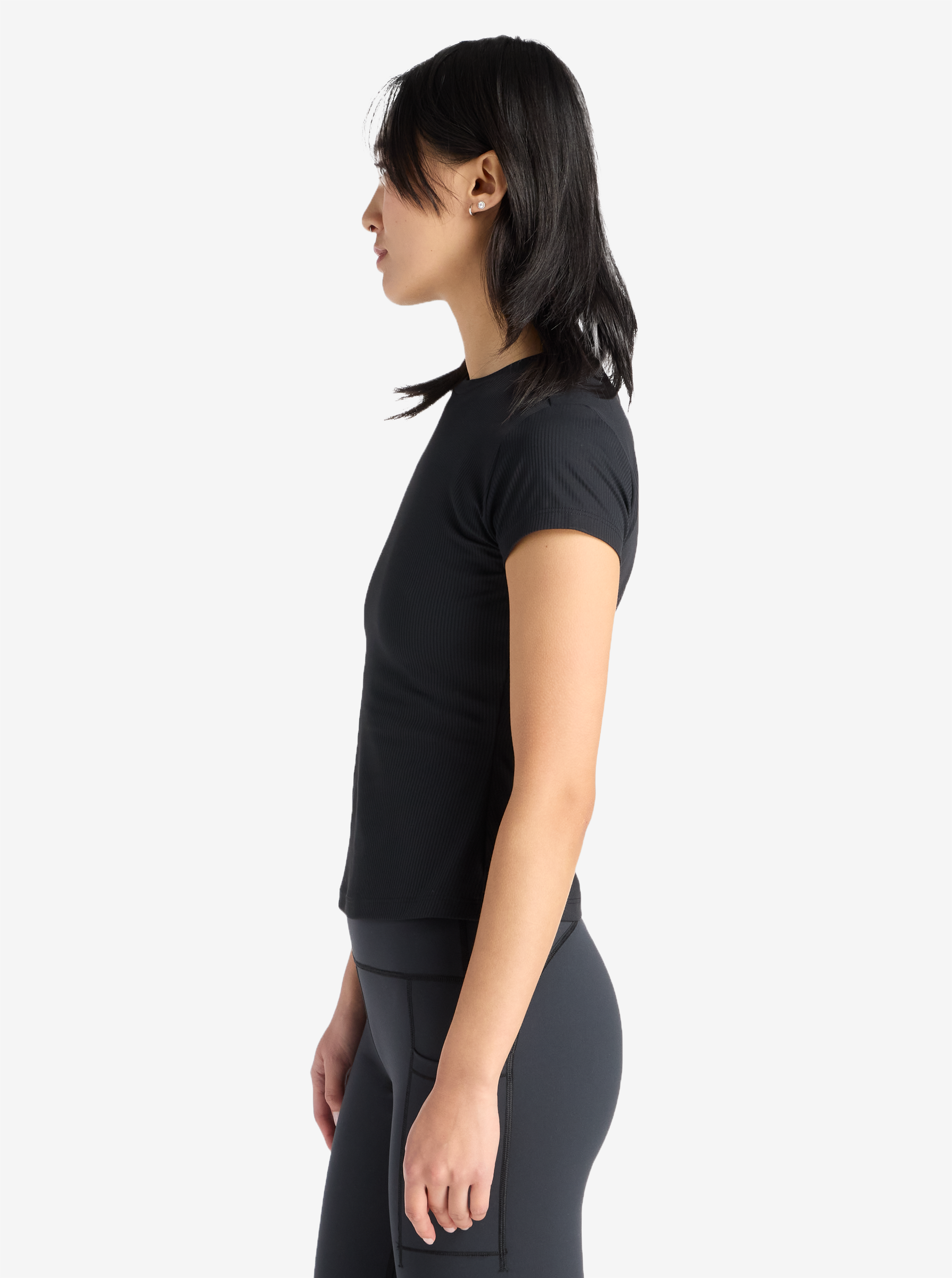 Ribbed Fitted T-Shirt
