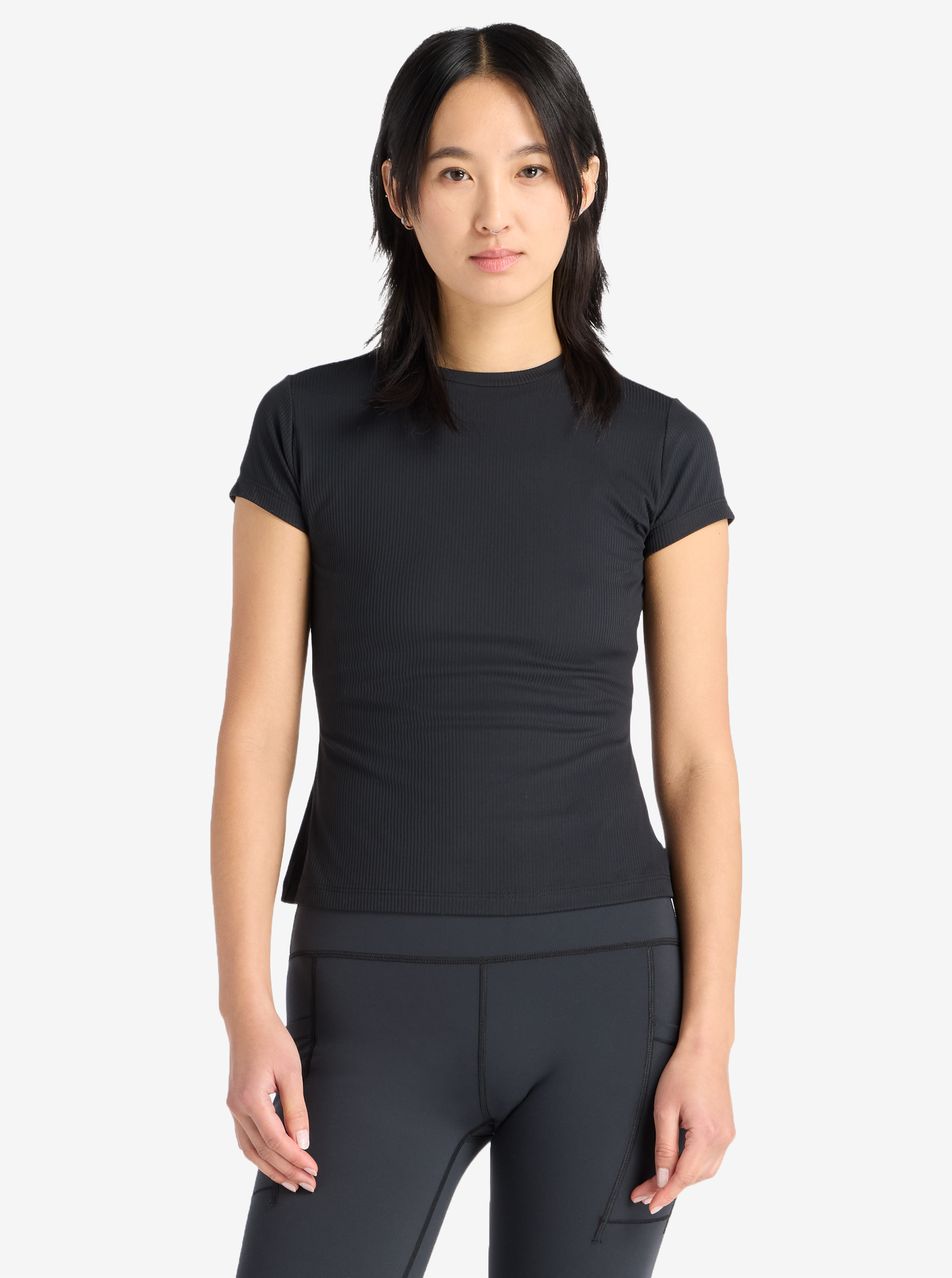 Ribbed Fitted T-Shirt