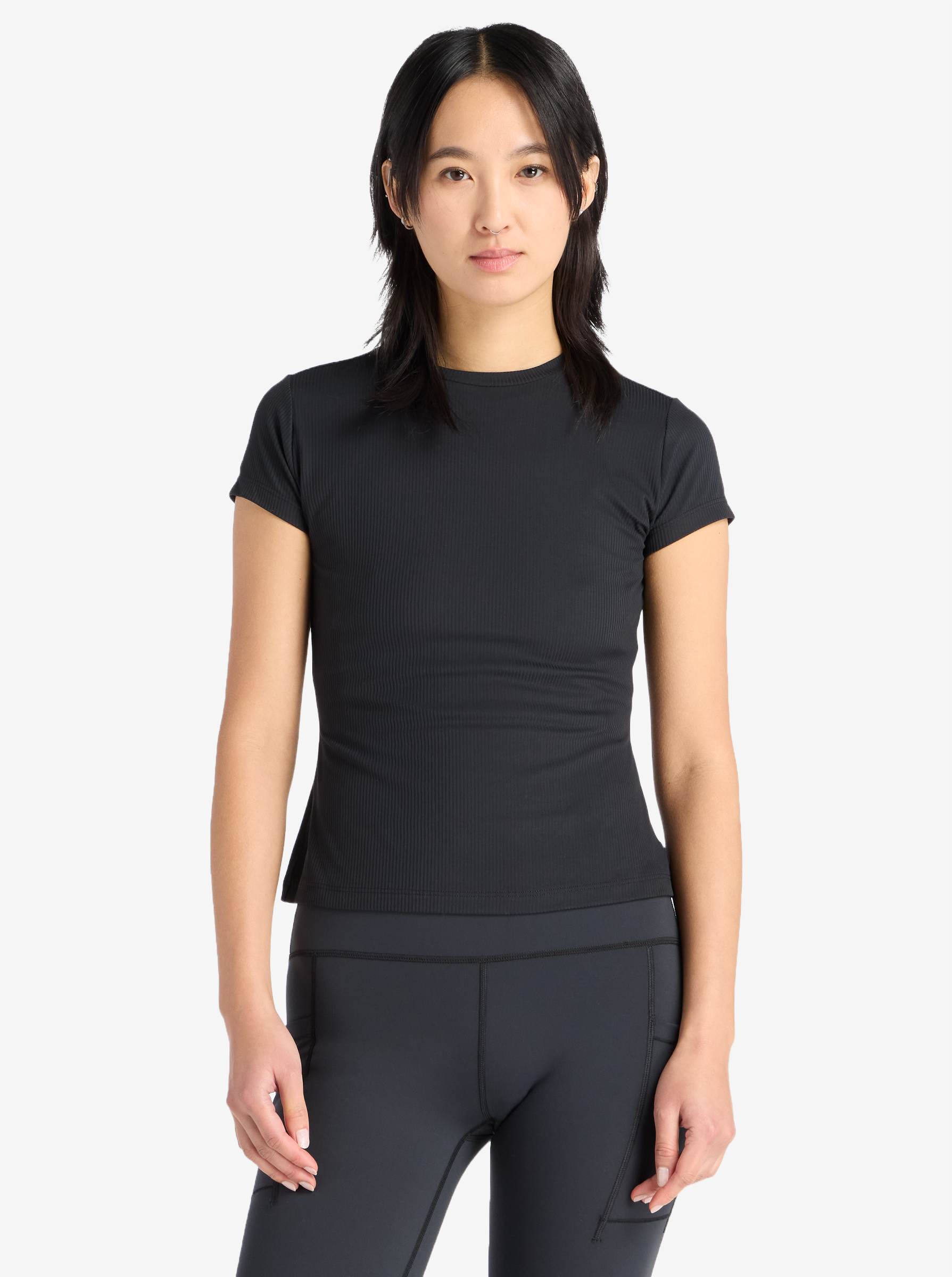 Ribbed Fitted T-Shirt