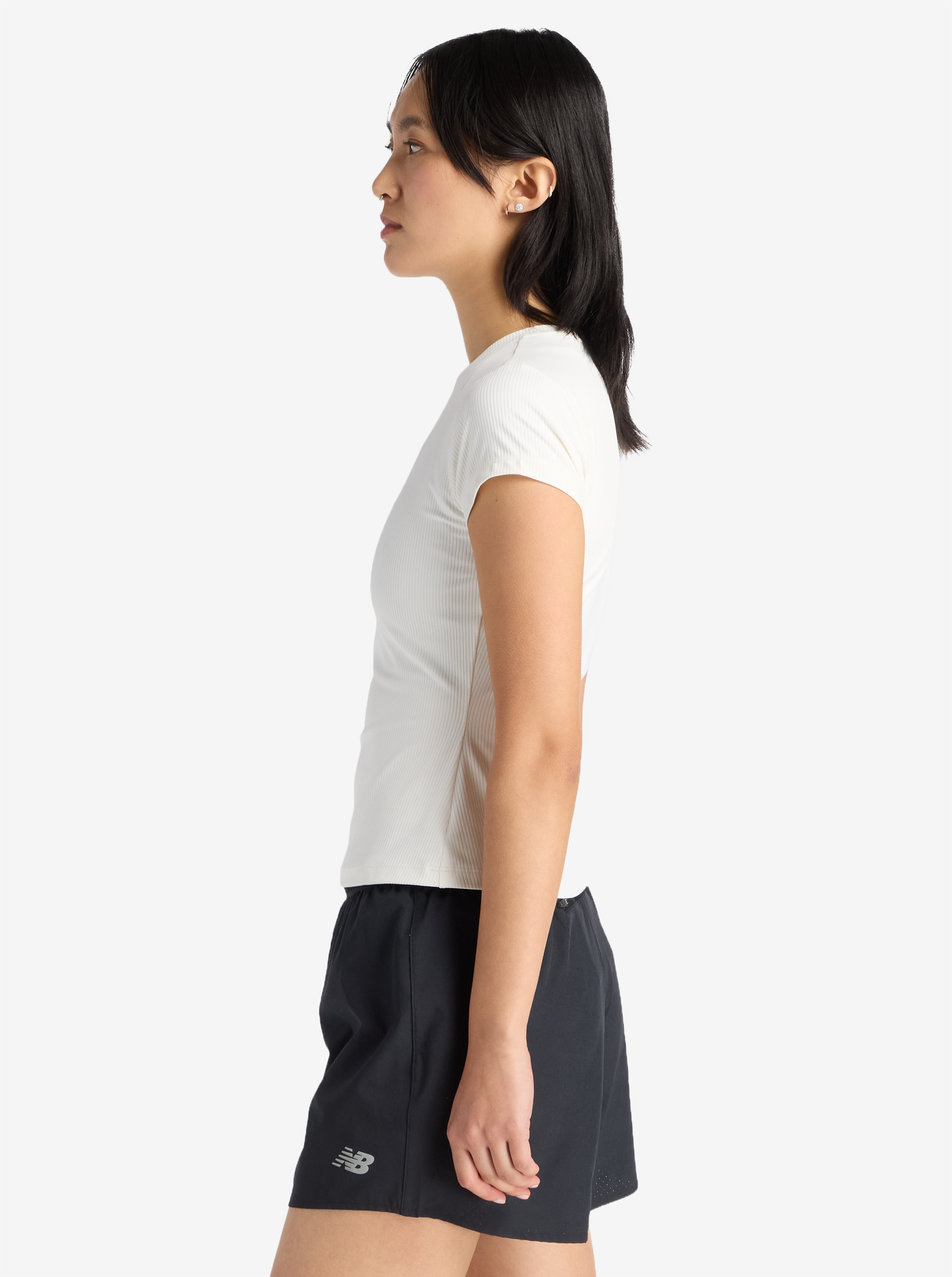 Ribbed Fitted T-Shirt