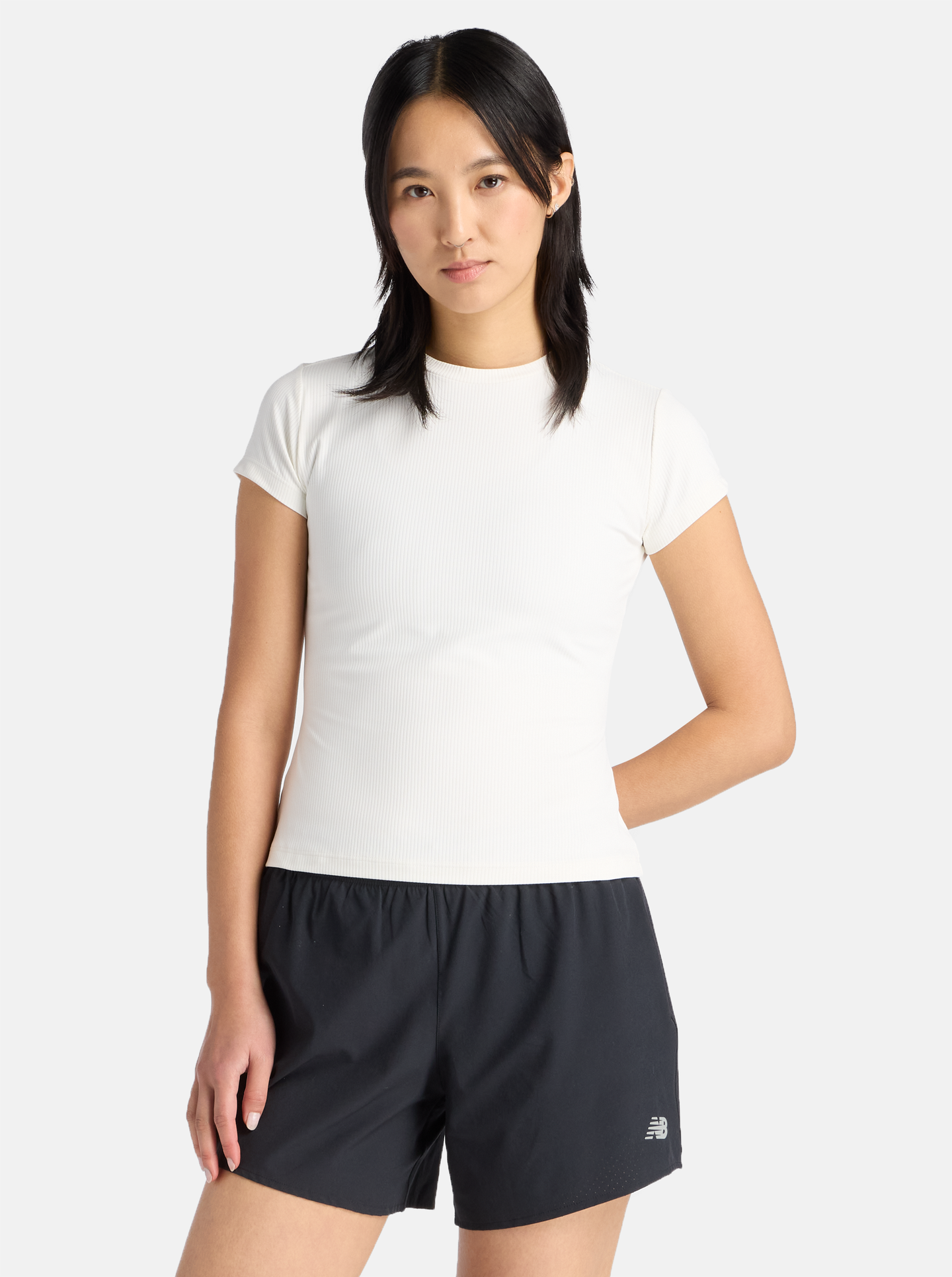 Ribbed Fitted T-Shirt
